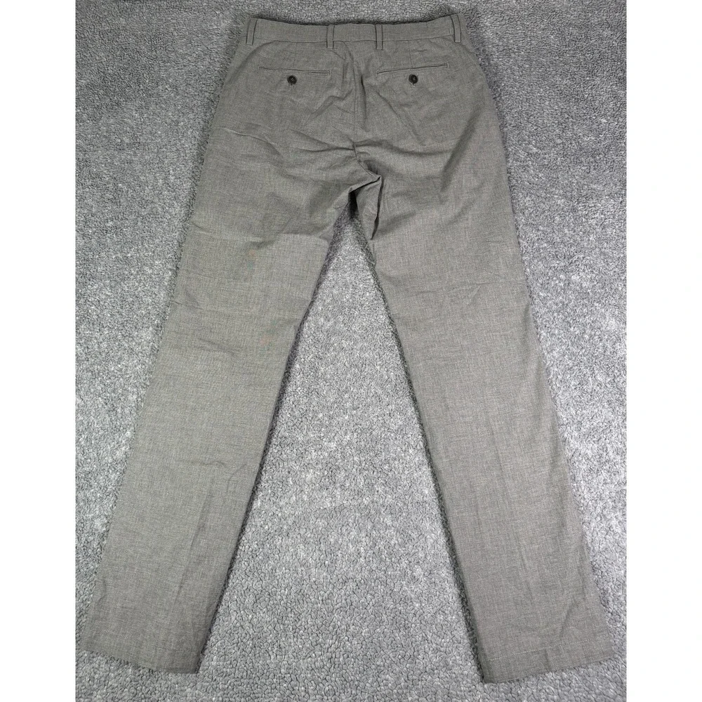 Banana Republic Pants Mens 31x32 Kentfield Chino Straight Flat Front Gray Cotton